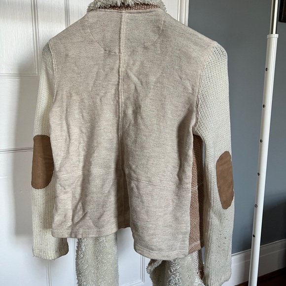 Saturday Sunday elbow patch shearling cardigan - Picture 2 of 2
